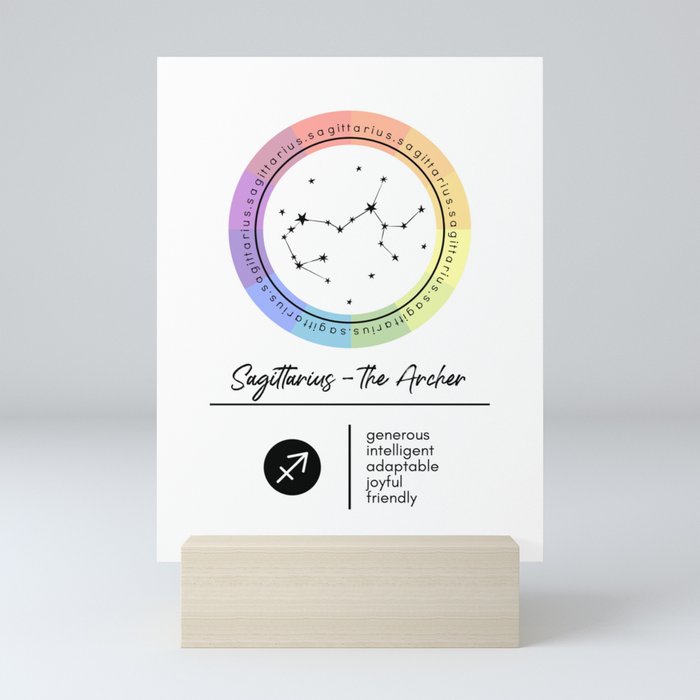 Sagittarius Zodiac | Color Wheel Mini Art Print
