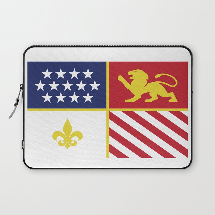 City of Detroit Flag in Minimal Design | Coat of Arms Laptop Sleeve