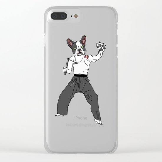 Kungfu Bulldog Lee Clear iPhone Case