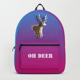 Oh deer Backpack | Punintended, Deer, Typography, Funny, Graphicdesign, Drunk, Stag, Hart, Digital, Vectordigital 