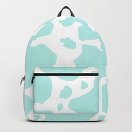 aqua blue mint green animal print cow spots Backpack