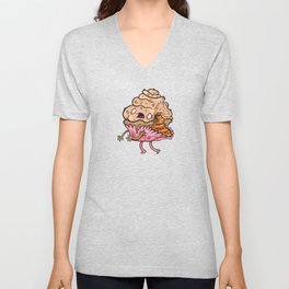 Cupcake zombie 5 V Neck T Shirt