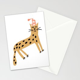 Festive cat in a festive hat Stationery Card