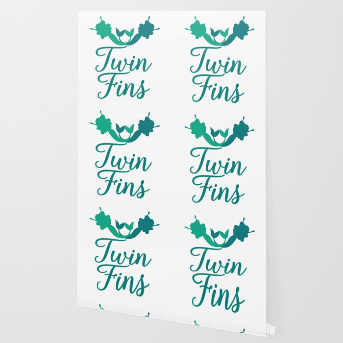 Twin Fins Mermaid Cute Bff Best Friend Matching Graphic Wallpaper