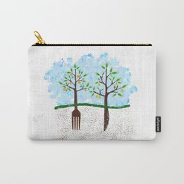 Knife and Fork Carry-All Pouch | Vegan, Park, Watercolor, Vegtables, Pears, Nature, Knife, Day, Digital, Graphicdesign 