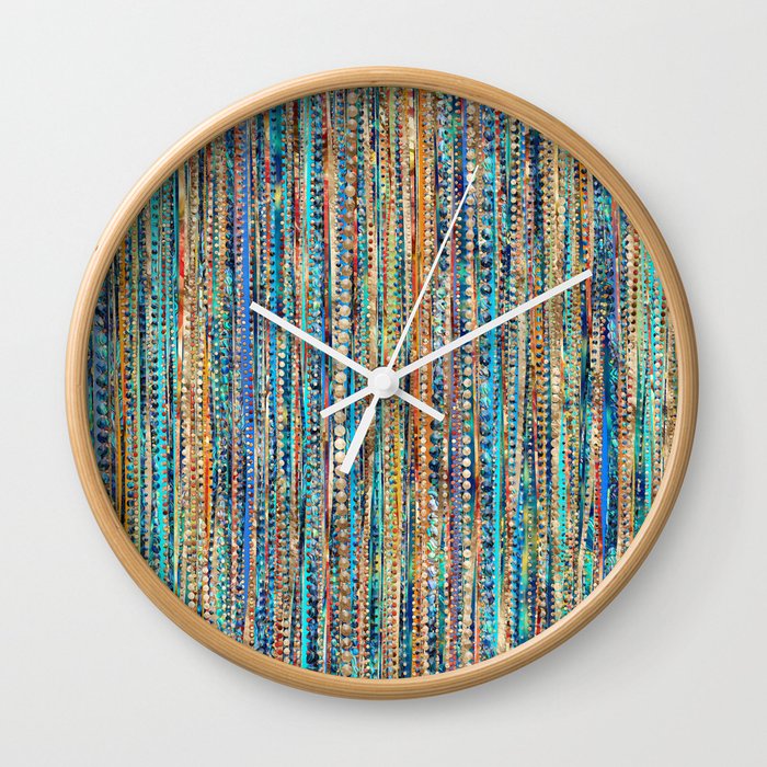 Stripes and Beads Wall Clock