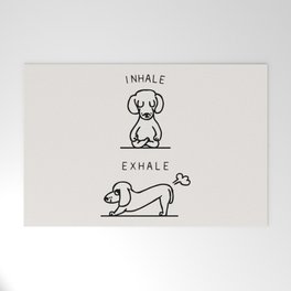 Inhale Exhale Dachshund Welcome Mat