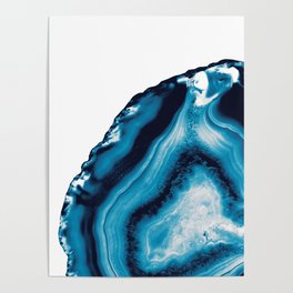 Blue Agate #3 (Part 2) #gem #decor #art #society6 Poster