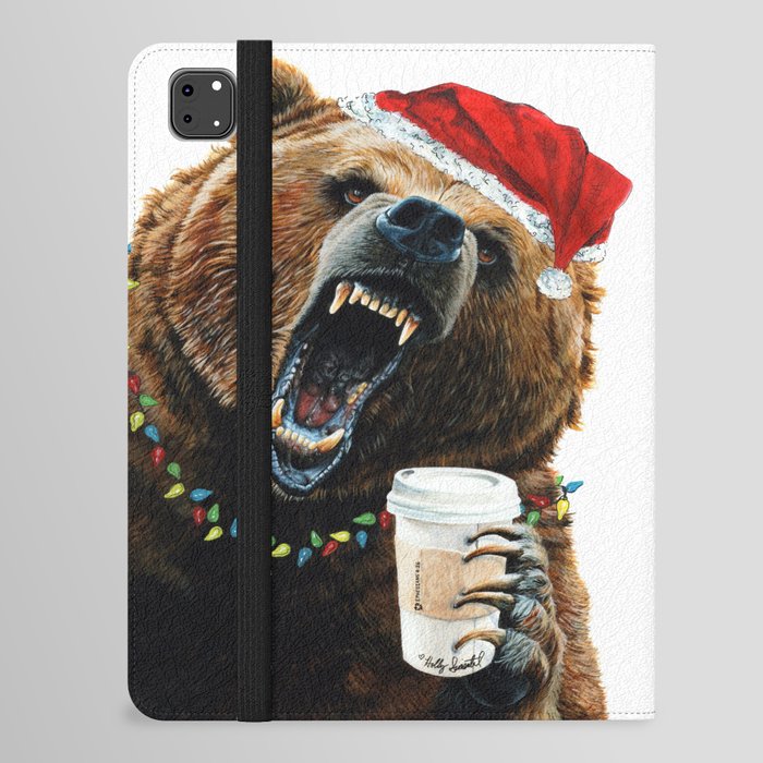 Grizzly Mornings Christmas iPad Folio Case