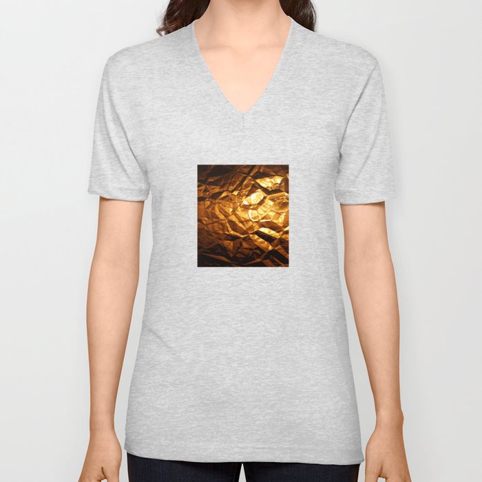 Golden Wrapper V Neck T Shirt