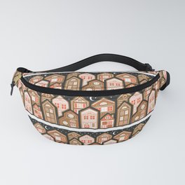 Gingerbread Christmas Town Fanny Pack