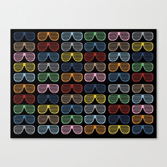 Rainbow Shutter Shades at Night Canvas Print