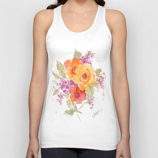 flower beach roses floral Unisex Tank Top