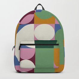 Retro Geometric Pattern Backpack