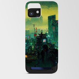 Tokyo Cyberpunk Cityscape at Night iPhone Card Case