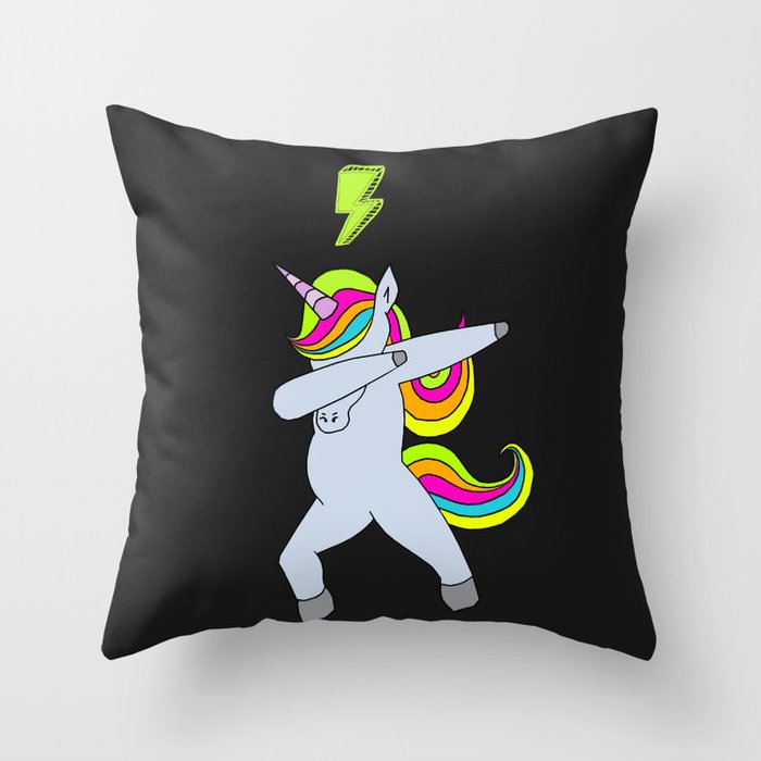 Unicorn DAB Throw Pillow