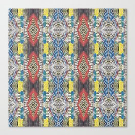 Feathers in a Tiled Repeating Pattern Canvas Print