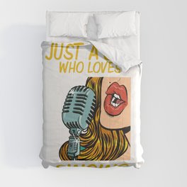 Just a Girl Who Loves Singing (Pop Art) Comforter