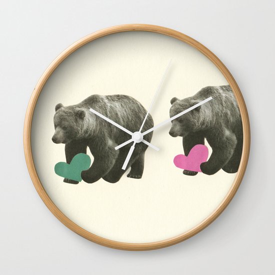 A Bear Romance Wall Clock
