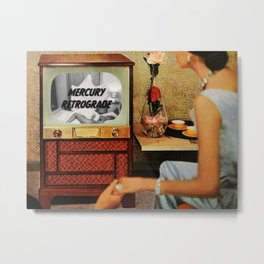 Spooky Mercury Retrograde Metal Print | Halloween, Ghost, Collage, Mercury, Vintage, Scary, Television, Curated, Spooky, Movie 