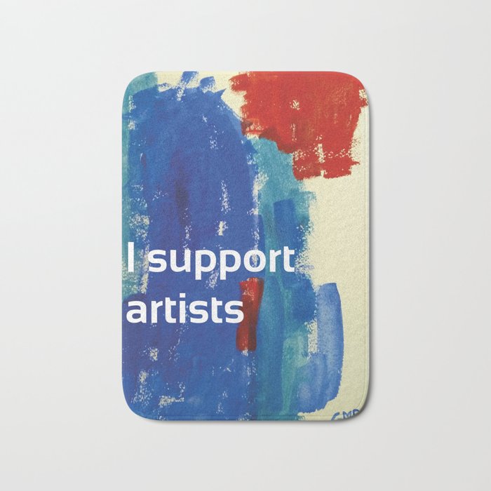 I Support Artists Coaster and Sticker Bath Mat