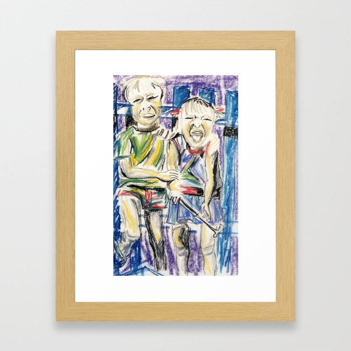 "Brotherly Love" - Pastels  Framed Art Print