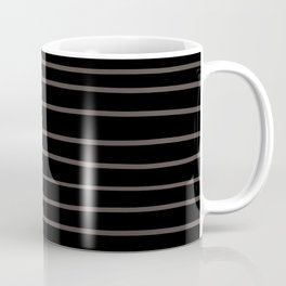 Black and Dark Brown Horizontal Line Pattern Pairs DE 2022 Trending Color Espresso Macchiato DET680 Mug