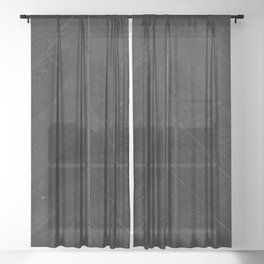 Black herringbone  Sheer Curtain