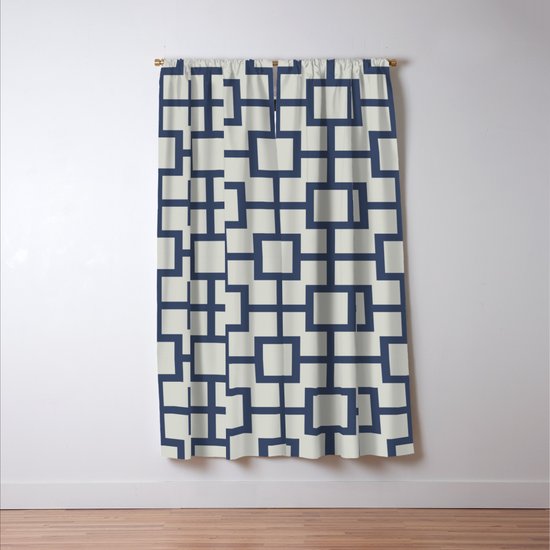 Classic Hollywood Regency Pattern 222 Blue And Gray Blackout
