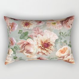 Vintage Fall Flowers Rectangular Pillow