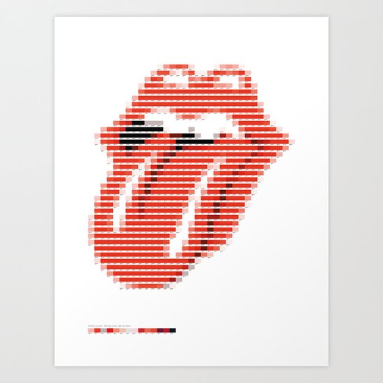 Pantone as pixel Rolling Art Print