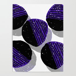 Bubble bugs-purple Poster