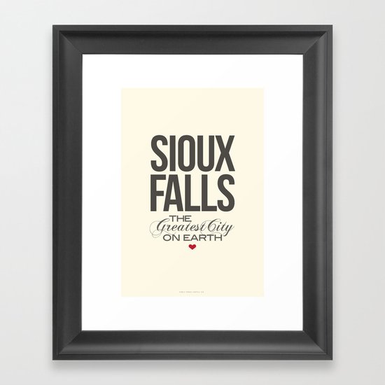 Sioux Falls Poster Framed Art Print
