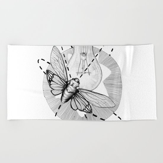 Moth to the Flame Beach Towel