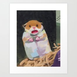 Scared Hamster Art Print
