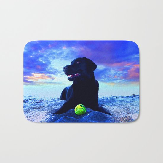Ziggy Black Labrador Bath Mat