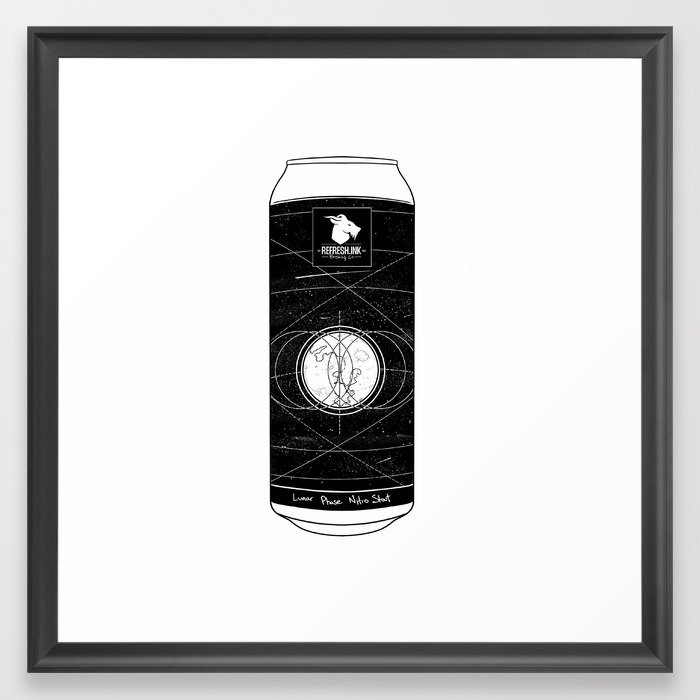 Lunar Phase Nitro Stout Framed Art Print