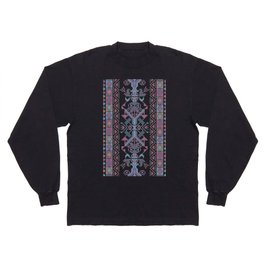 Tatreez Ramallah #2 - Digital Palestinian Embroidery Long Sleeve T Shirt