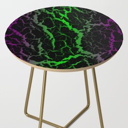 Cracked Space Lava - Purple/Green Side Table