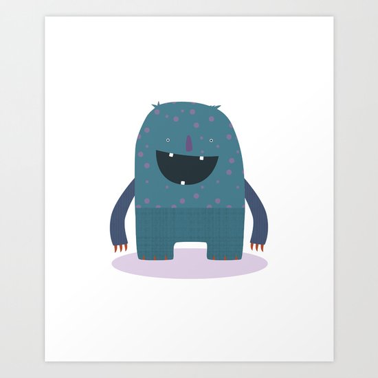 BLUE MONSTER Art Print