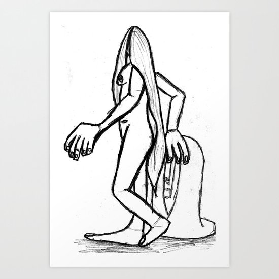 Life Model Plain Art Print