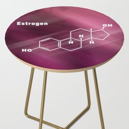 Estrogen Hormone Structural chemical formula Side Table