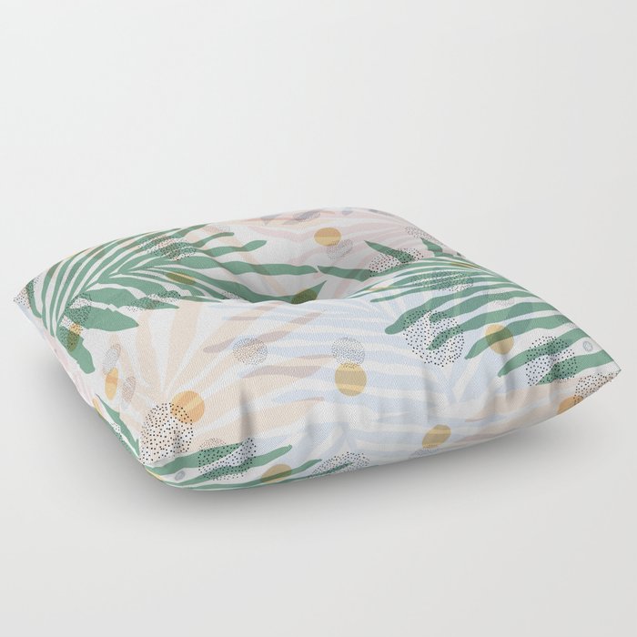 Abstract leaf pattern Floor Pillow