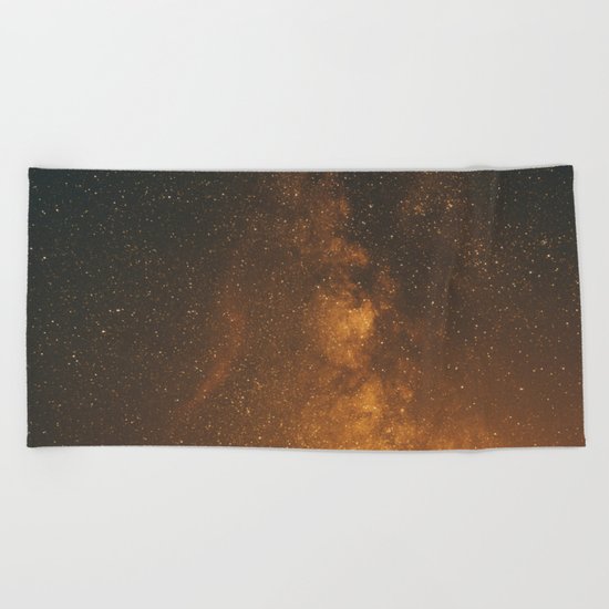 The Milky Way (Forest Landscape Photography, Starry Night Sky Photo) Beach Towel