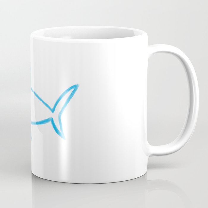 Painted Shark Outline Coffee Mug