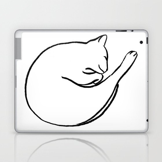 Sleeping Cat Laptop & iPad Skin
