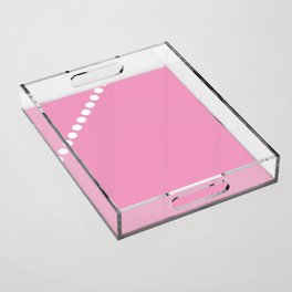 Pink and White Polka Dots Acrylic Tray