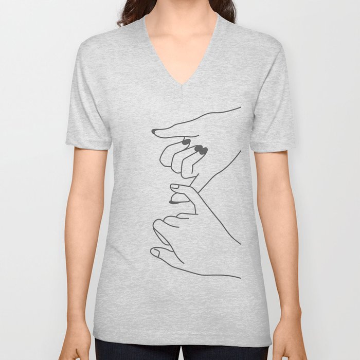 Pinky Promise 3 V Neck T Shirt