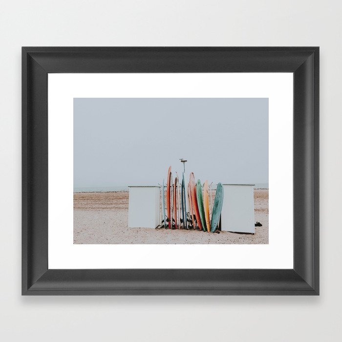 lets surf xxxiii / santa barbara, california Framed Art Print
