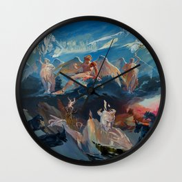 Judgment Day Wall Clock | Abstract, Illustration, Scary, Painting 